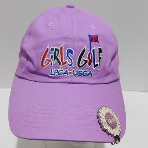 Girls Golf LPGA USGA Purple Hat w/ Ball Marker